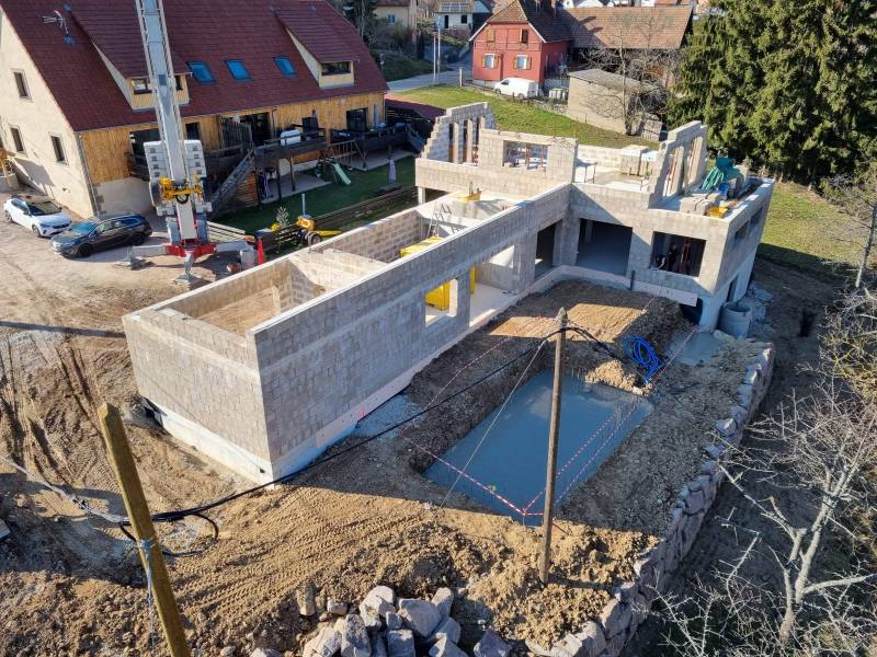Construction en chanvre d'une maison d'habitation à Rosenwiller