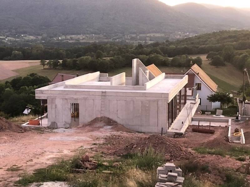 Construction d'une maison en béton dans la vallée de Villé à Hohwarth