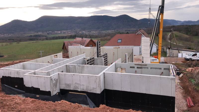 Construction d'une maison en béton dans la vallée de Villé à Hohwarth
