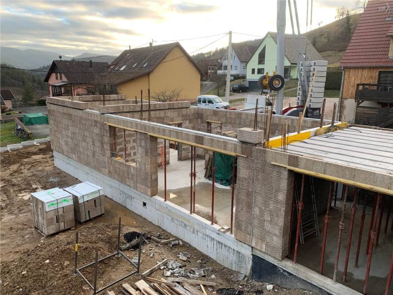 Construction en chanvre d'une maison d'habitation à Rosenwiller