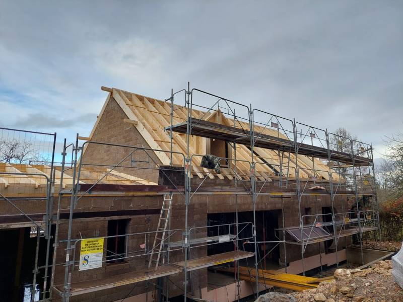 Construction en chanvre d'une maison d'habitation à Rosenwiller