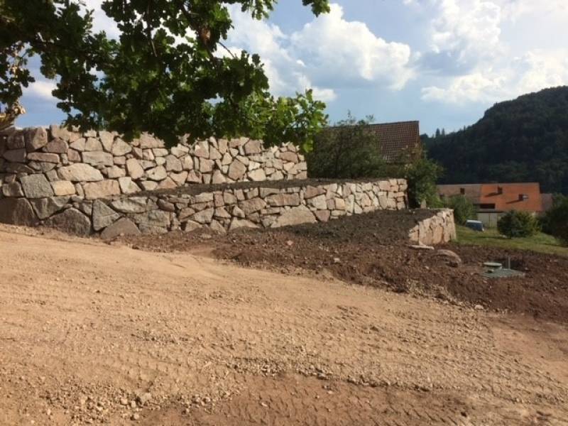 Création d'un enrochement à Senones 