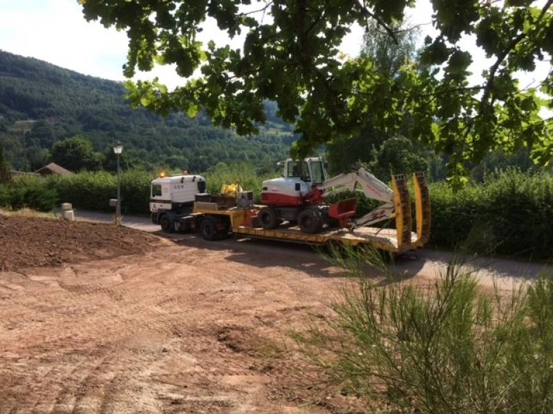 Création d'un enrochement à Senones 