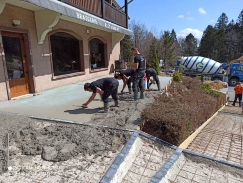 Réalisation d'un béton désactivé