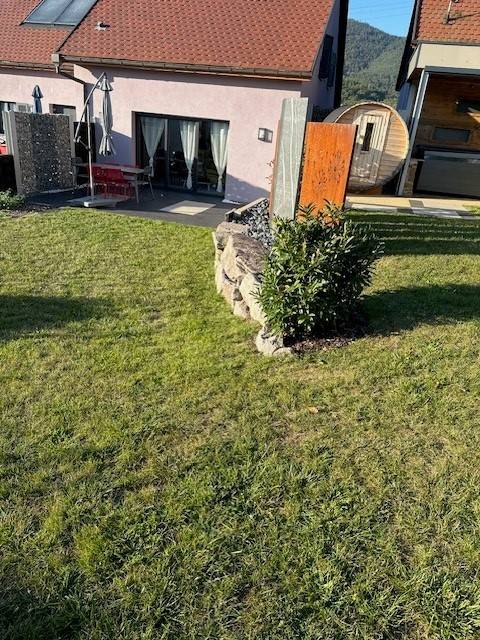 Aménagement de terrasse et pose d'un tapis de pierre à Hohwarth